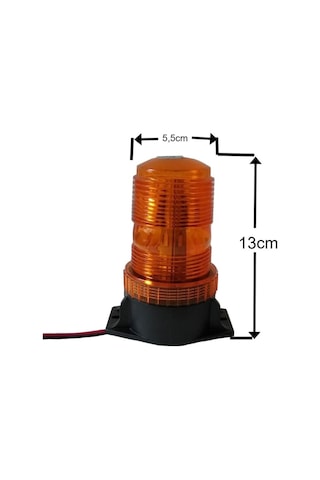 Carub Çakarlı 12V-24V Sarı 30 Ledli İnce Tip Tepe Lambası Turuncu