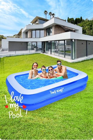 Heykida Büyük Boy Aile Havuzu 211x140x46 Mavi