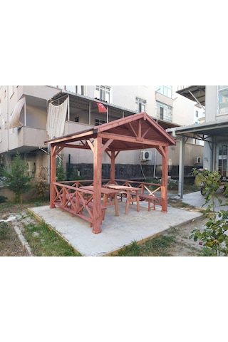 Şen Mobilya Gölgelik Ahşap Kamelya P082 Maun