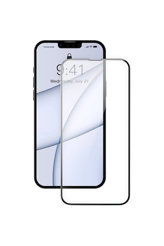 Baseus iPhone Uyumlu 13 Pro Max 6.7 0.3mm Tempered Full-glass Cam Ekran Koruyucu 2 Adet Set- 5775