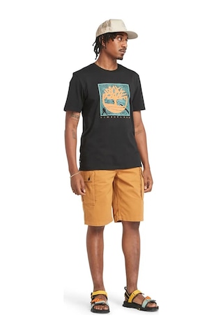 Timberland Short Sleeve Front Graphi Siyah Erkek Kısa Kol T-shirt 000000000101982602 Siyah