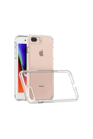 Apple Uyumlu iPhone 8 Plus Kılıf Şeffaf Tam Koruma Sağlayan Premium Tpu Silikon Kapak Ryc/coss Şeffaf