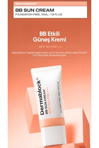 Doğal Kapatıcı Etkili Kore Bb Güneş Kremi Bb Sun Cream Şeftali