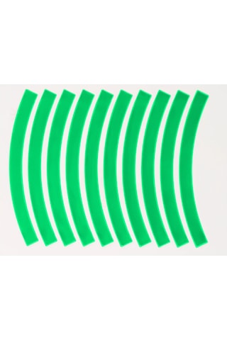 Green-10pcs Yapışkanlı Yansıtıcı Bant Bisiklet Güvenlik Uyarı Etiketi Bisiklet Reflektör Bant Şerit Bisiklet Scooter Jant Dekorasyon Çok Renkli