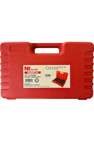 Nt Tools Ndset34 3/4 Altı Köşe Lokma Takımı 10 Parça