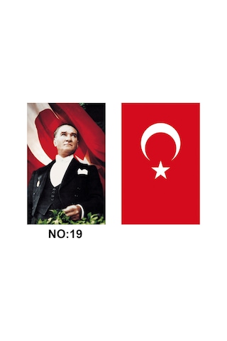 Atatürk Posteri ve Türk Bayrağı 100X150Cm.