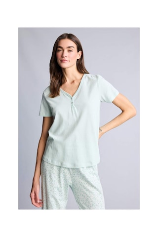Defacto Pijama Takımı Üst Desenli Alt H1276ax26smgn1114 Yeşil-gn1114