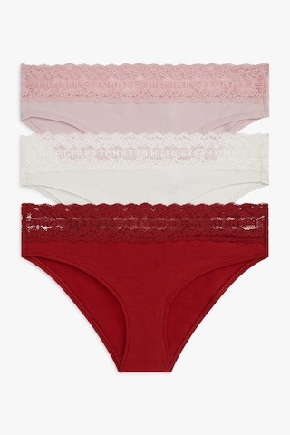 Tommy Hilfiger Kadın 3'lü Paket Bonita Pembe/fildişi/koyu Magma Külot-16022
