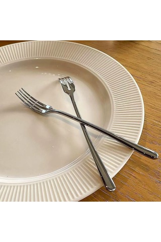 Paslanmaz Çelik Meyve Çatalı Yuvarlak Delikli Çatal Ev Tipi Çatal Ay Çöreği Çatalı Restoran Meyve Çatalı Pasta Tatlı Çatalı Yemek Masası Altın