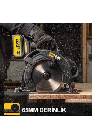 Cat Dx53bc Li-ion Tek Akülü Şarjlı Daire Testere 18volt 2.0ah /185mm