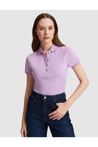 Pierre Cardin Kadın Lila Tişört Basic 50325456-vr034