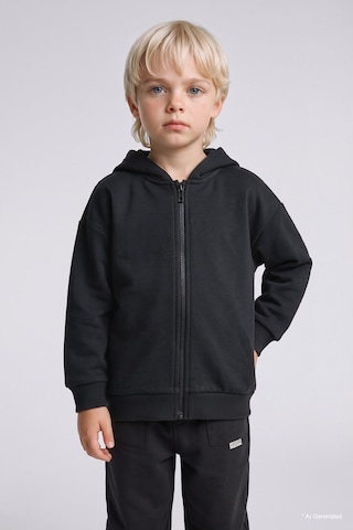 Defacto Kapüşonlu Fermuarlı Kalın Sweatshirt Kumaşı Basic Sweatshirt Hırka Erkek Bebek I4196a526wnar221 Antrasit-ar221