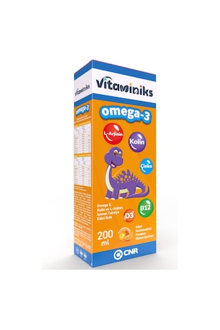 Vitaminiks Omega 3 Kolin ve L-Arjinin İçeren Takviye Edici Gıda 200 ML