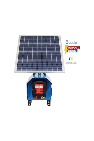 Puhu Compact Güneş Enerjili Elektrikli Çit Cihazı 60 W 8 Joule 80.000 M