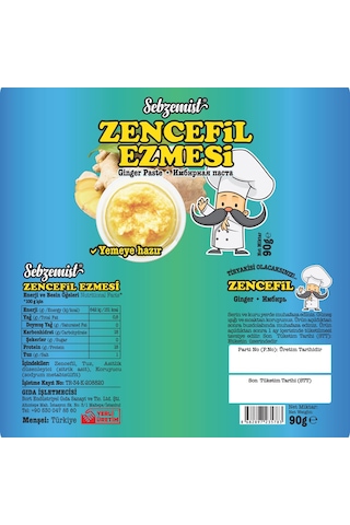 Sebzemist Zencefil Ezmesi Püresi 90 G