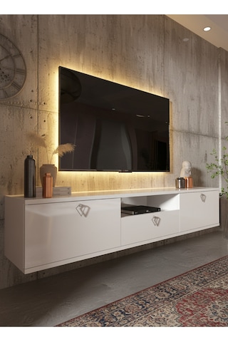 Resital Tv Ünitesi S1834-1 Beyaz Beyaz