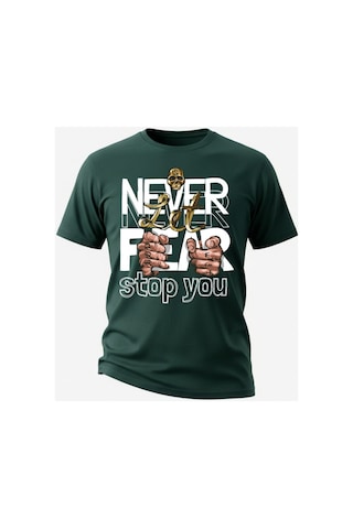 Urbantrendstore Unisex Kuru Kafa Oversize Fit Rahat Geniş Salaş T-shirt Günlük Tişört Yeşil