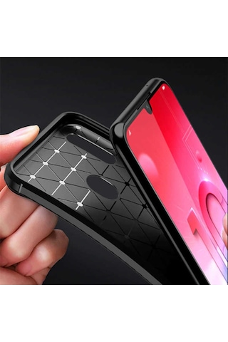 Huawei P Smart 2019 Kilif Karbon Silikon Case 389460408