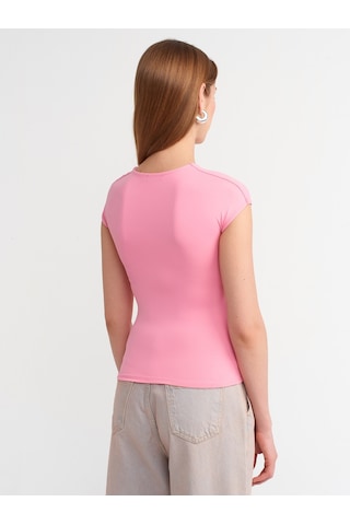 Dilvin Poliamid T-shirt Pembe