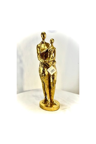 Biev Çiftli Dekoratif Gold Biblo 14 14 48 Cm