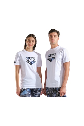 Arena Big Logo Unisex Beyaz Günlük Stil T-shirt 010195100 Beyaz