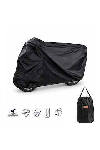 Microcase Universal Su Geçirmez Motosiklet Scooter Brandası Örtüsü Lastikli Taşıma Çantalı 200x75x115 Cm Al5494