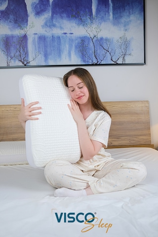 Visco Yastık Fiore Ergonomik Yastık Viskon Kılıflı 65x40x14 Cm