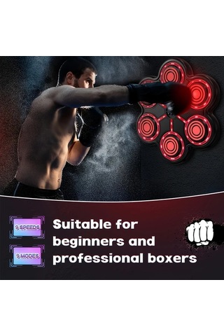 Globalbloom Music Boxing Makinesi White Orange Eş İçin Boks Hedefi Eğitim Ekipmanları Evde Antrenman