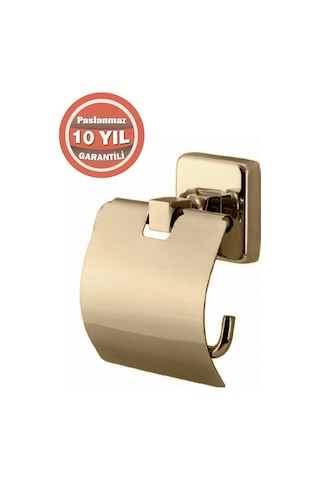 Çelik Banyo Paslanmaz Pirinç Kumru Tuvalet Kağıtlığı Altın Gold Gold