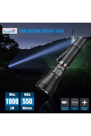 Trustfire T40r Taktikal Fener Siyah