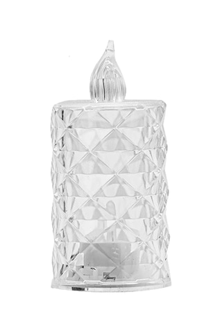 Led Mum Şeffaf Kristal Led Mum Pilli Alevsiz Çay Mumu Düğün Doğum Günü Ortam Işığı Crchmgo Diğer
