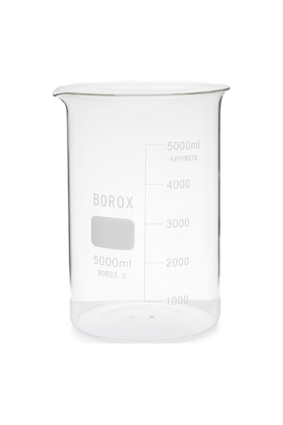 Borox B11001 Dereceli 3.3 Borosilikat Cam Beher 5000 ML