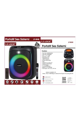 Leader LP-6540 Portatif Aktif Ses Sistemi