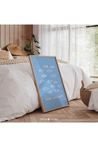 Tatlı Ve Tuzlu Yaz Duvar Sanatı, Balık Sanatı, Plaj Espri Sanatı Poster