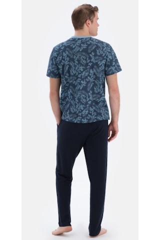 Eros 33050 Kısa Kol Erkek Pijama Takımı Mavi