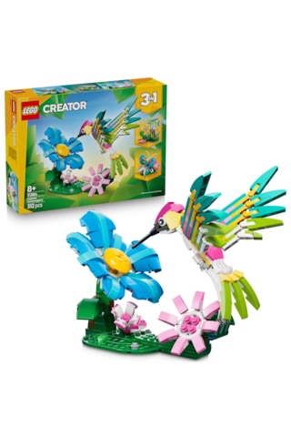 LEGO® Creator 3’ü 1 Arada Vahşi Hayvanlar: Renkli Sinek Kuşu 31384-8 Yaş ve Üzeri Çocuklar için Yaratıcı Oyuncak Yapım Seti (312P)