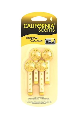 California Scents Kalorifer Geçmeli Tropikal Koku 4'lü Set
