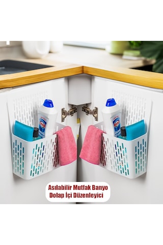 Porsima Org-52 Asılabilir Dolap İçi Düzenleyici Organizer Beyaz