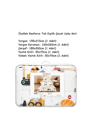 Özdilek Ranforce -builder Sarı- Tek Kişilik Çocuk Uyku Seti