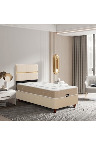 Tek Kişilik Stil Comfort Yatak Baza Başlık Seti 3 Ü Bir Arada Konuma Özel Teslimat 90 x 190 CM