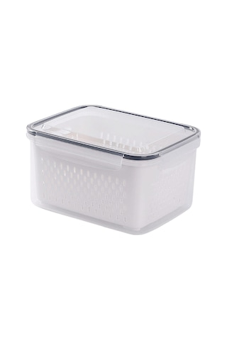 Suntek Magideal Buzdolabı Süzgeçli Saklama Kabı Beyaz