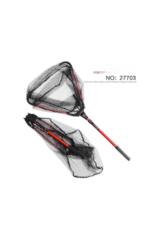 Mufunye Leo Aluminyum Alyuminyum Üçgen Katlanabilir Fly Fishing Av Ağı - Kırmızı Oksitli, Hafif Ve Dayanıklı, Kolay Taşınabilir Av Enstrümanı