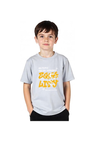 Fyk Kids Erkek Çocuk Hug People Yazılı Alt-üst Takım Gri