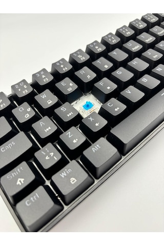 T60 Siyah Renk Mavi Switch Rgb Mekanik Kablolu Driverli Oyuncu Kl