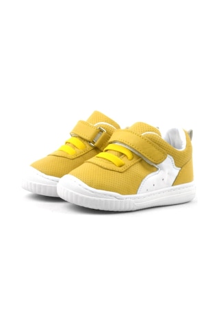 Rakerplus Hakiki Deri Sarı Cırtlı Lastikli Bebek Sneaker Sarı