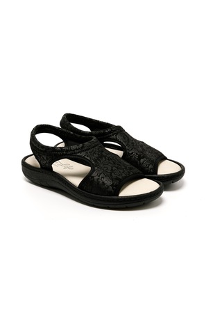 Sandalet Kadın 5364 Green Life Stretch Women's Footwear Black Siyah