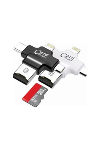 Reader Uyumlu iOS Android Type-C Usb SD Card 4in1 Dönüştürücü