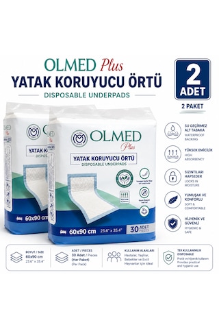 Olmed Yatak Koruyucu 60 90 Cm 2 Paket