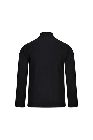 Hatemoğlu Siyah Regular Fit Yarım Balıkçı Yaka Yünlü Kazak 2982354 Siyah