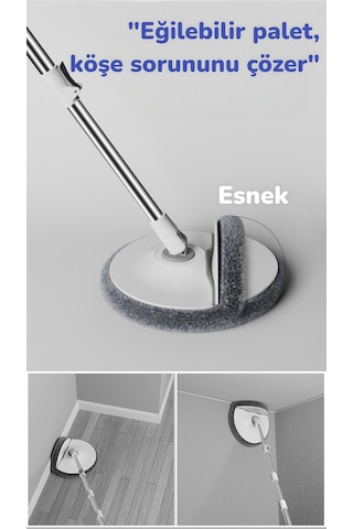 Temiz Kirli Suyu Ayırma Özellikli Mop Seti-paspas Kenarlık Silebi